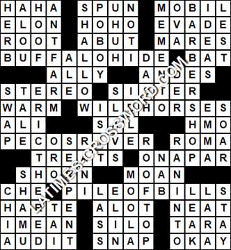 LA Times Crossword answers Monday 31 October 2016