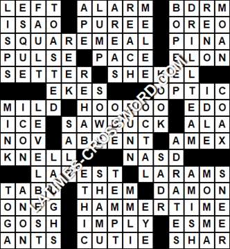 LA Times Crossword answers Tuesday 22 November 2016