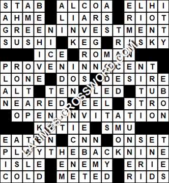 LA Times Crossword answers Wednesday 30 November 2016