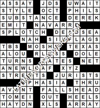 LA Times Crossword answers Friday 2 December 2016
