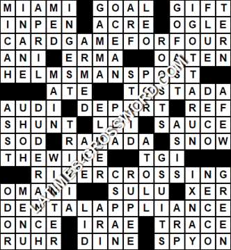 LA Times Crossword answers Friday 6 January 2017