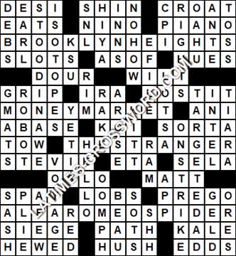 LA Times Crossword answers Wednesday 18 January 2017
