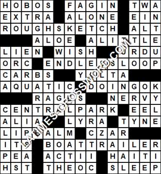 LA Times Crossword answers Tuesday 14 February 2017