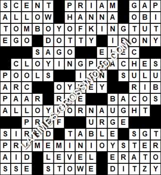 LA Times Crossword answers Friday 7 April 2017