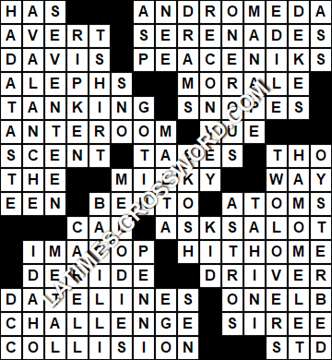 LA Times Crossword answers Saturday 8 April 2017