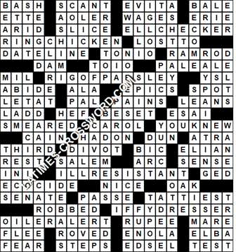 LA Times Crossword answers Sunday 9 April 2017