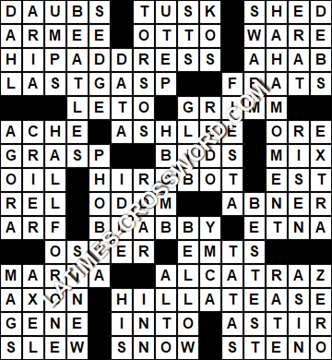 LA Times Crossword answers Friday 28 April 2017
