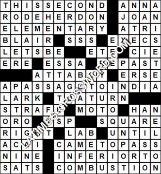 LA Times Crossword answers Saturday 6 May 2017