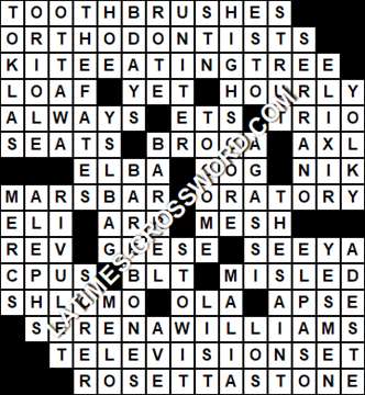 LA Times Crossword answers Saturday 20 May 2017