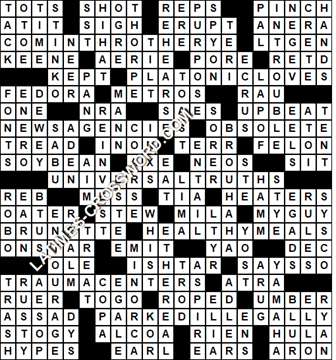 LA Times Crossword answers Sunday 28 May 2017