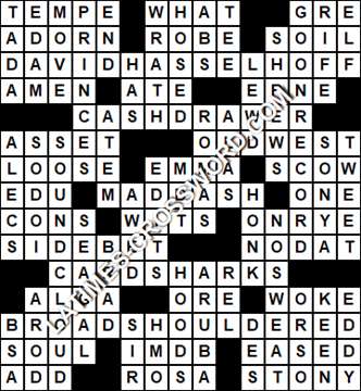 LA Times Crossword answers Tuesday 15 August 2017