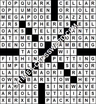 LA Times Crossword answers Saturday 2 September 2017