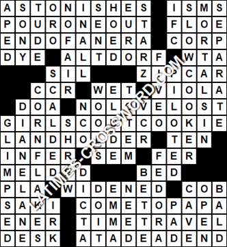 LA Times Crossword answers Saturday 14 October 2017