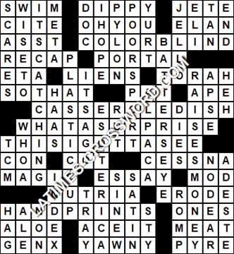 LA Times Crossword answers Saturday 9 June 2018