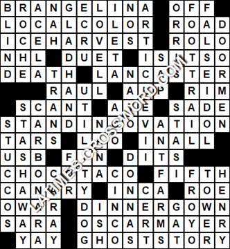 LA Times Crossword answers Saturday 7 July 2018
