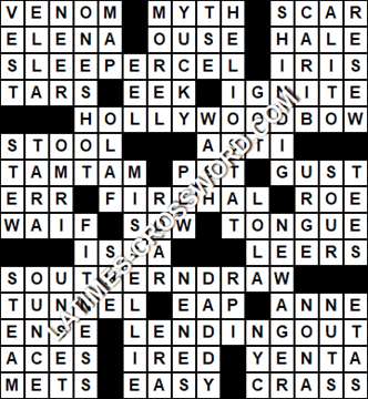 LA Times Crossword answers Friday 21 December 2018