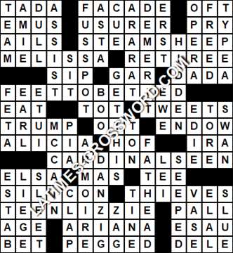 LA Times Crossword answers Friday 5 April 2019
