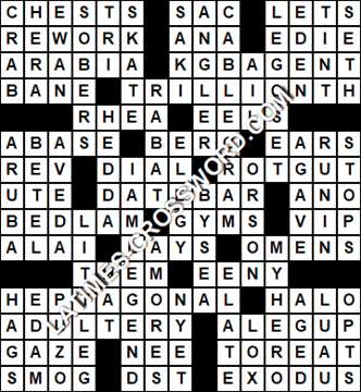 LA Times Crossword answers Wednesday 24 April 2019