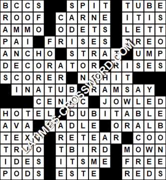 LA Times Crossword answers Friday 10 May 2019