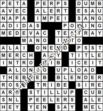 LA Times Crossword answers Tuesday 21 May 2019