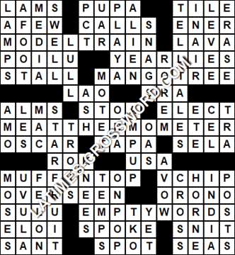 LA Times Crossword answers Tuesday 27 August 2019
