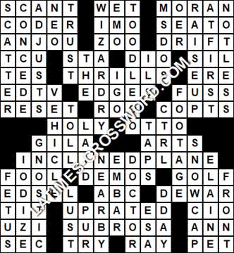 LA Times Crossword answers Wednesday 2 October 2019