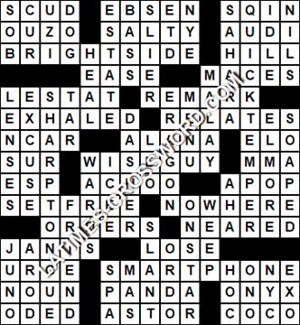 LA Times Crossword answers Tuesday 3 December 2019