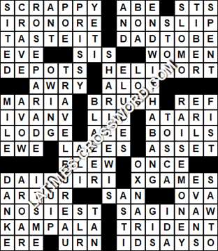 LA Times Crossword answers Thursday 23 January 2020