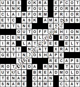 LA Times Crossword answers Monday 10 February 2020