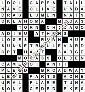 LA Times Crossword answers Monday 6 April 2020