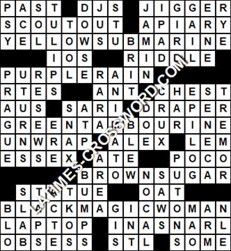 LA Times Crossword answers Monday 13 April 2020