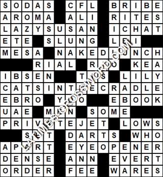 LA Times Crossword answers Monday 4 May 2020
