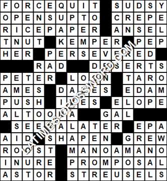LA Times Crossword answers Saturday 23 May 2020