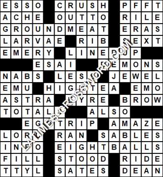 LA Times Crossword answers Tuesday 26 May 2020