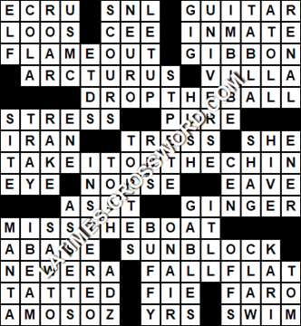 LA Times Crossword answers Thursday 11 June 2020