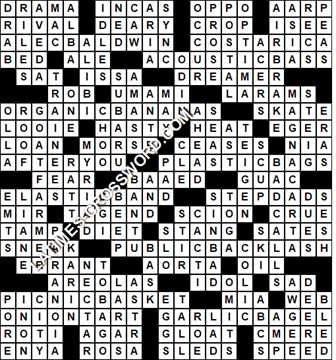 LA Times Crossword answers Sunday 21 June 2020