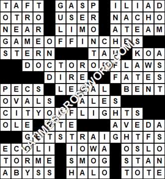 LA Times Crossword answers Friday 26 June 2020