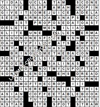 LA Times Crossword answers Sunday 28 June 2020