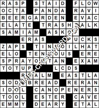 LA Times Crossword answers Tuesday 30 June 2020