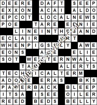 LA Times Crossword answers Tuesday 28 July 2020