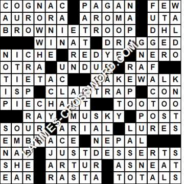 LA Times Crossword answers Thursday 6 August 2020