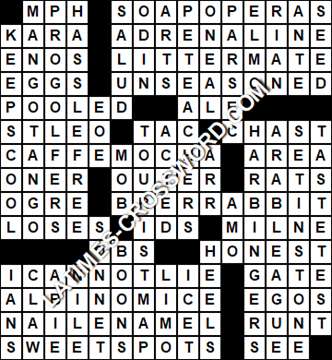 LA Times Crossword answers Saturday 22 August 2020