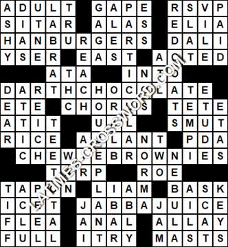 LA Times Crossword answers Friday 4 September 2020