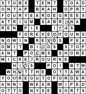 LA Times Crossword answers Wednesday 23 September 2020