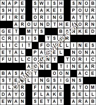 LA Times Crossword answers Friday 9 October 2020