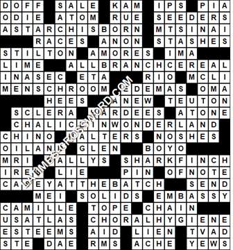 LA Times Crossword answers Sunday 22 November 2020