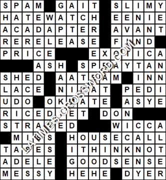 LA Times Crossword answers Saturday 28 November 2020