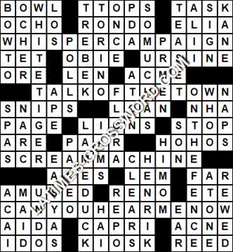LA Times Crossword answers Wednesday 13 January 2021