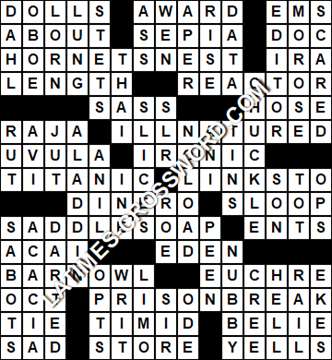 LA Times Crossword answers Thursday 14 January 2021