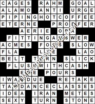 LA Times Crossword answers Friday 12 February 2021